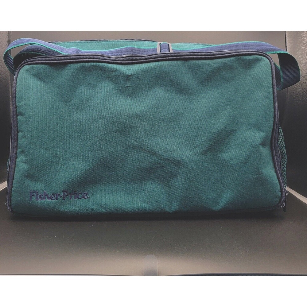 Fisher Price Diaper Bag Retro 90's‎ Vintage Baby Insulated Green w/Fold Out Pad